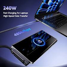 2-in-1 Invisible Holder Charger Cable with Stand - 240W Fast Charging